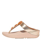 Women Rose Gold Metallic Fleck Stone Toe-Thongs