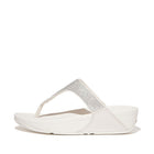 Women Cream Crystal Toe-Post Sandals