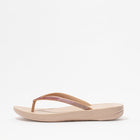 Women Beige Sparkle Flip-Flops