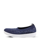 Women Midnight Navy Crystal Ballet Pumps