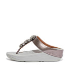 Women Pewter Toe-Post Sandals