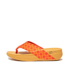 Women Cherry Tomato/Red Orange Mix Webbing Toe Post Sandals