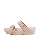 Women Beige Shimmer Adjustable Slides