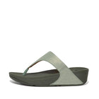 Women Bay Green Shimmer Toe-Post Synthetic Leather Sandals