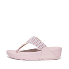 Women Soft Lilac Art-Denim Toe-Post Synthetic Leather & Textile Sandals