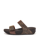 Women Chocolate Metallic Glitz Slides