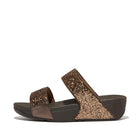 Women Chocolate Metallic Glitter Slides