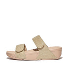 Women Platino Adjustable Shimmerlux Slides