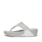Women Silver Shimmerlux Toe-Post Sandals