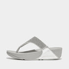 Women Silver Opul Toe-Post Textile & Synthetic Leather Sandals