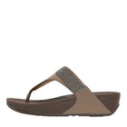 Women Minky Grey Opul-Trim Leather Toe-Post Sandals