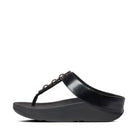 Women All Black Sparkle Toe-Thongs