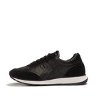 Womens Black Fabric Suede Sneakers