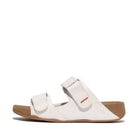 Men White Moc Slide In Leather