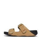Men Camel Moc Slide In Leather
