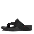 Men All Black Toe-Post Sandals