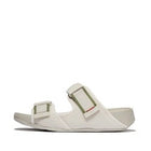 Men Clay Grey/Leaf Green Moc Adj. Water-Resistant Mesh Leather Slides