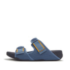 Men Blue Polyester Slides