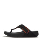 Men Black Polyester Sandals