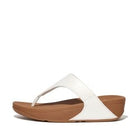 Women White  Leather Toepost