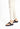 Women All Black Crystal Embellished Toe Post Sandals