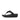 Women All Black Tassel Leather Toe-Post Sandals