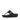 Women All Black Stone Cluster Leather Toe Post Sandals