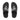Women All Black Stone Cluster Leather Toe Post Sandals