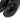 Women All Black Stone Cluster Leather Toe Post Sandals
