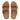 Women Light Tan Adjustable Leather Slides