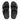 Women All Black Adjustable Leather Slides