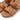 Women Light Tan Adjustable Leather Slides