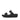 Women All Black Lasercrystal Leather Slides
