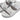 Women Silver Lasercrystal Leather Slides