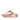 Women Rose Gold Lasercrystal Leather Toe-Post Sandals