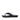 Women All Black Leather Flip Flops