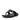 Women All Black Buckle Leather Toe Post Sandals