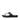 Women All Black Buckle Leather Toe Post Sandals
