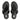 Women All Black Buckle Leather Toe Post Sandals