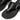 Women All Black Buckle Leather Toe Post Sandals