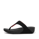 Women Black/Sunshine Coral Toe-Post Sandals