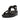 Women All Black Adjustable Leather Back-Strap Sandals