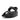 Women All Black  Leather Back-Strap Sandals