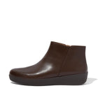 Women Chocolate Brown Leather Ankle Boots