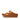 Women Light Tan Two Bar Leather Slides