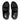 Women All Black Two-Bar Leather Slides