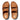 Women Light Tan Two Bar Leather Slides