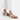 Women Cream Crystal-Buckle Leather Toe-Post Sandals