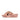 Women Beige Crystal-Buckle Leather Cross Slides