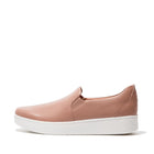 Women Beige Leather Slip-On Skate Sneakers  Skate Sneakers